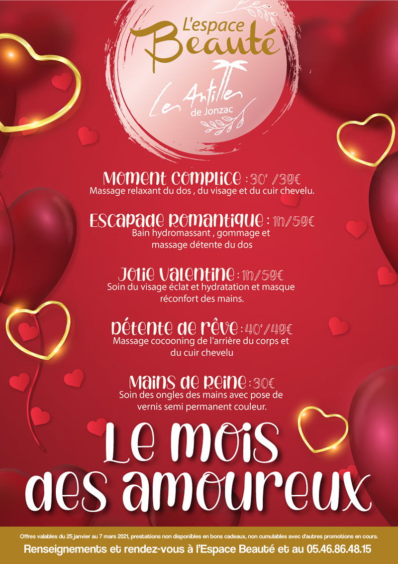 Institut de beauté Les Antilles de Jonzac soins des Fêtes