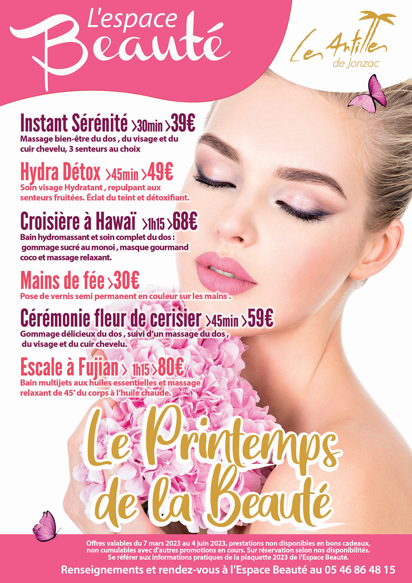 Institut de beauté Les Antilles de Jonzac soins des Fêtes