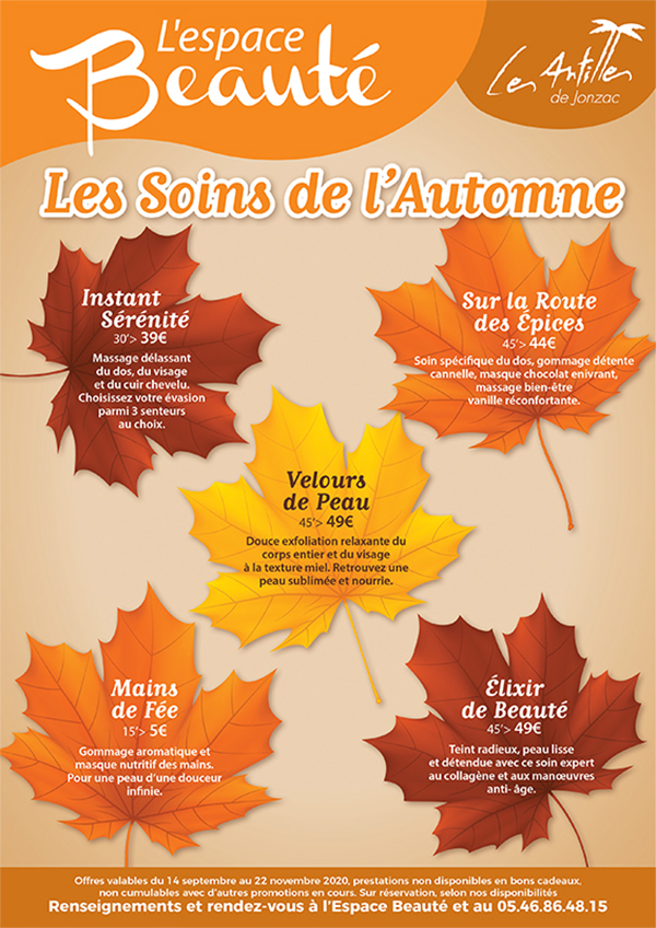 Institut de beauté Les Antilles de Jonzac soins des Fêtes